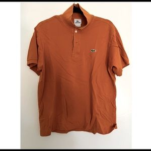 Lacoste - Short sleeve polo size 5 Medium, burnt orange